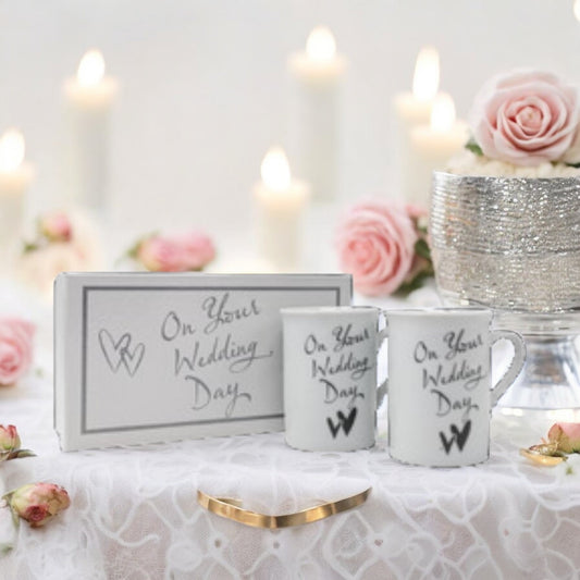 Mr & Mrs Wedding Day Mug Set