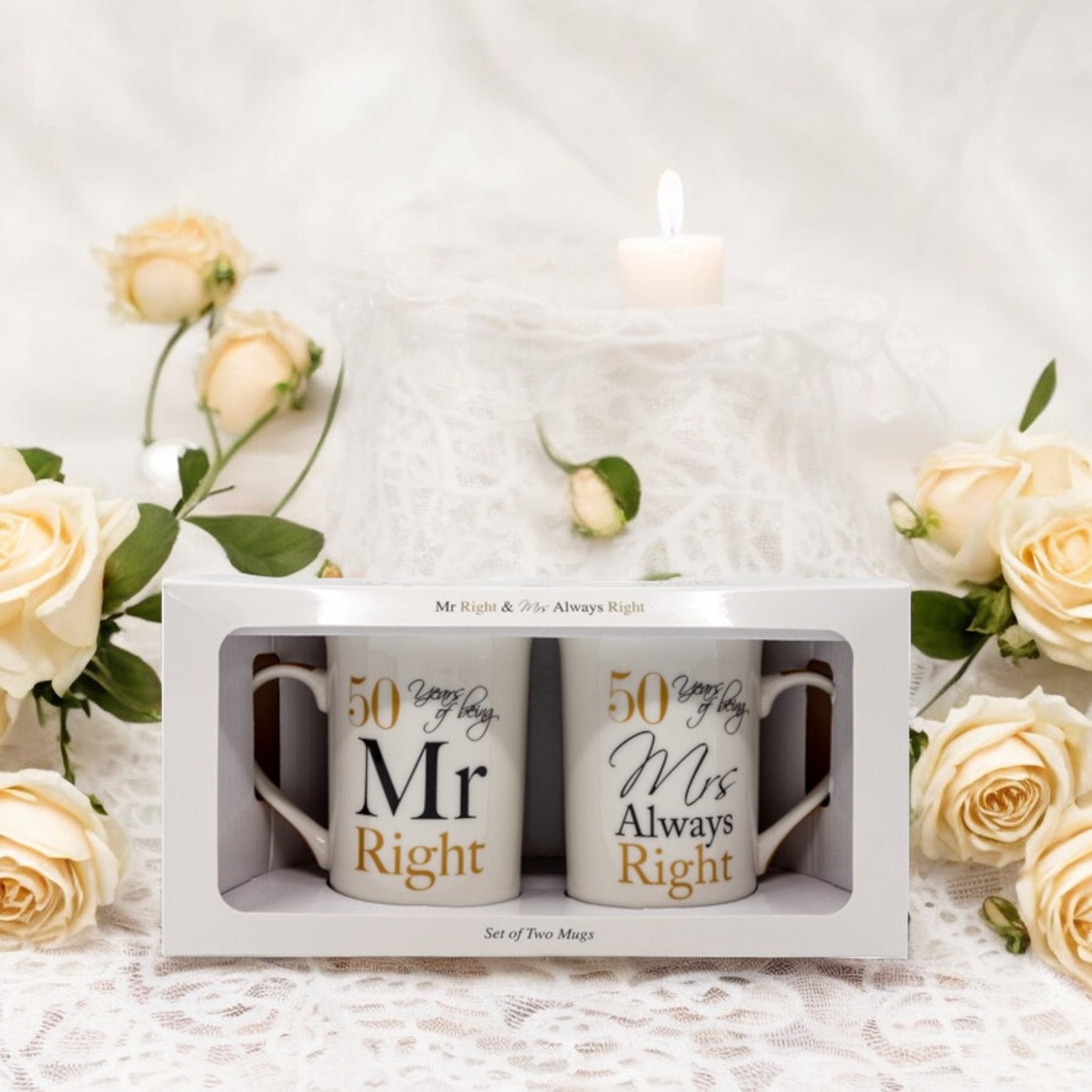 Mr & Mrs Mug Set 50th Anniversary