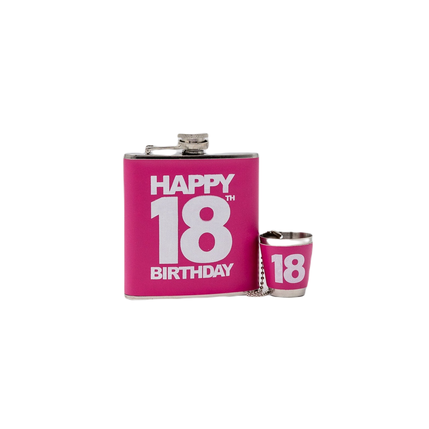 Landmark 18th Birthday Flask & Shot Glass