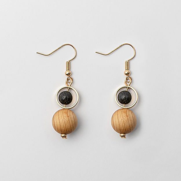 Nudi Point Lava Stone Earrings "Elements"