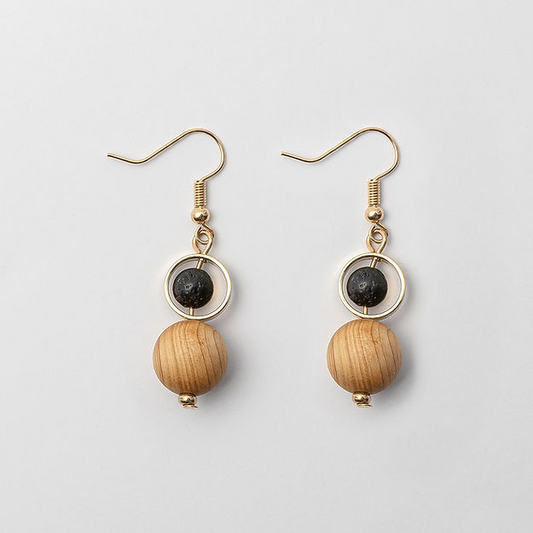 Nudi Point Lava Stone Earrings "Elements"