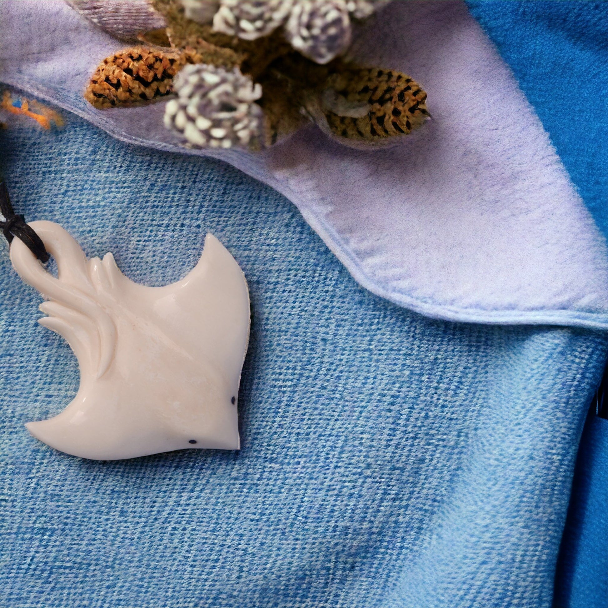 Bone Stingray Pendant