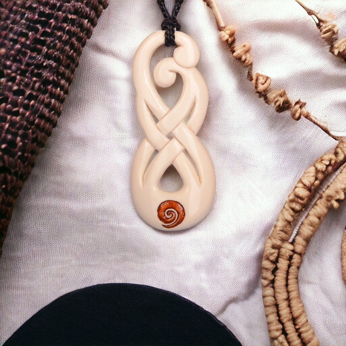 Bone Twist Couple Pendant