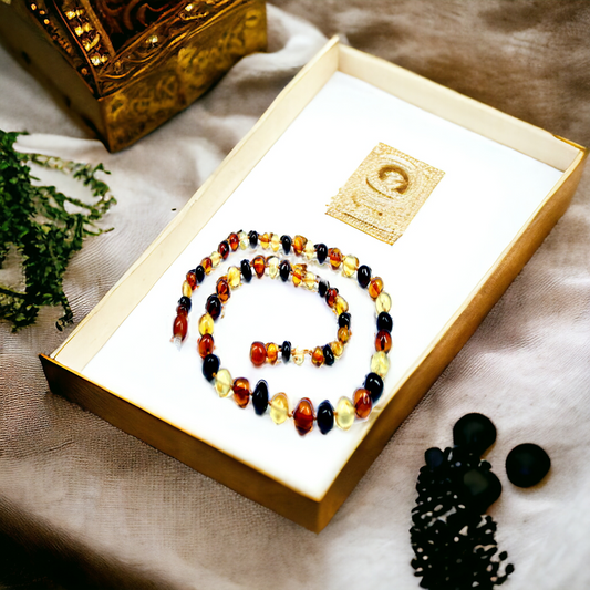 Binnie Beads Baby Amber Necklace - Mix