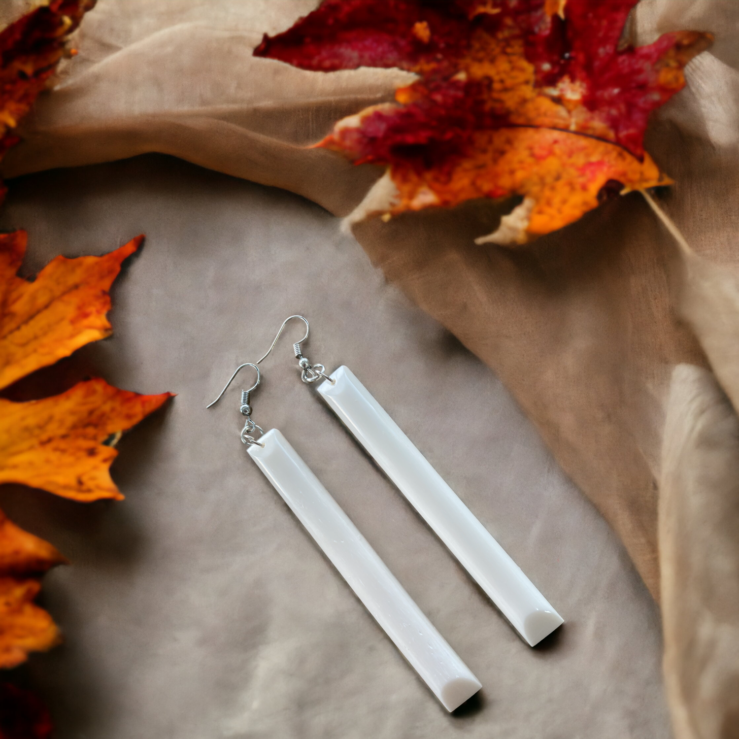 Bone Toki Earrings - Plain Medium