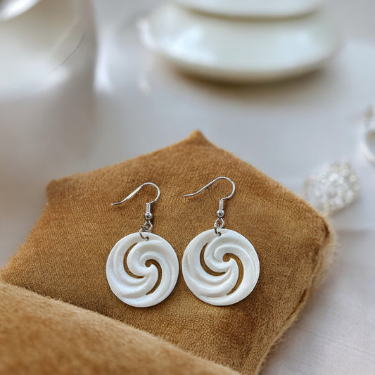 Bone Closed Koru Earrings