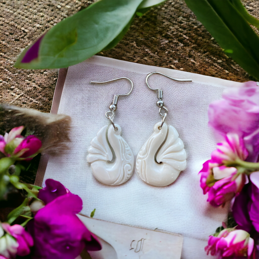 Bone Hei Matau Earrings