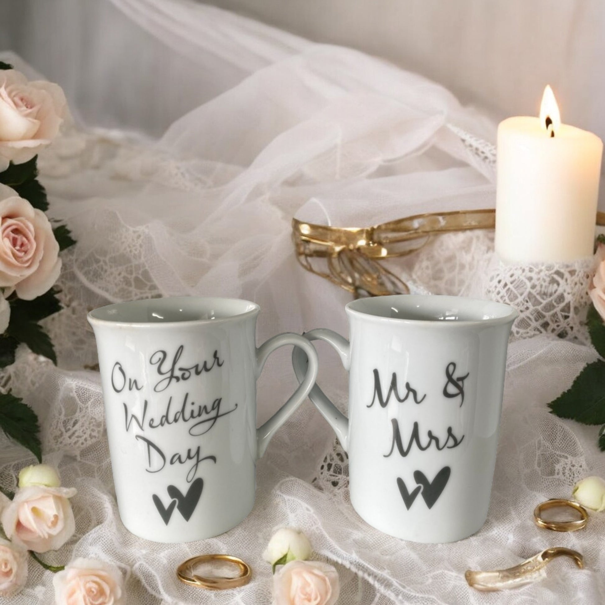 Mr & Mrs Wedding Day Mug Set