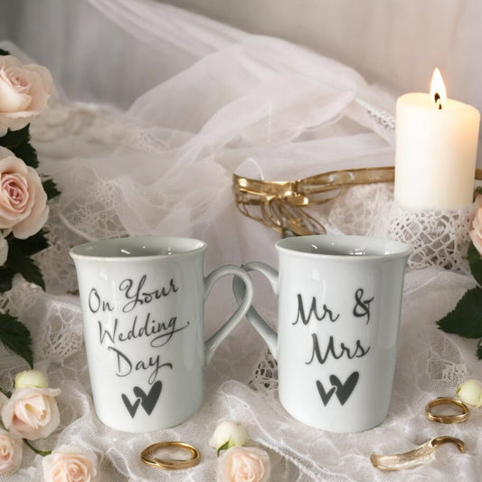 Mr & Mrs Wedding Day Mug Set