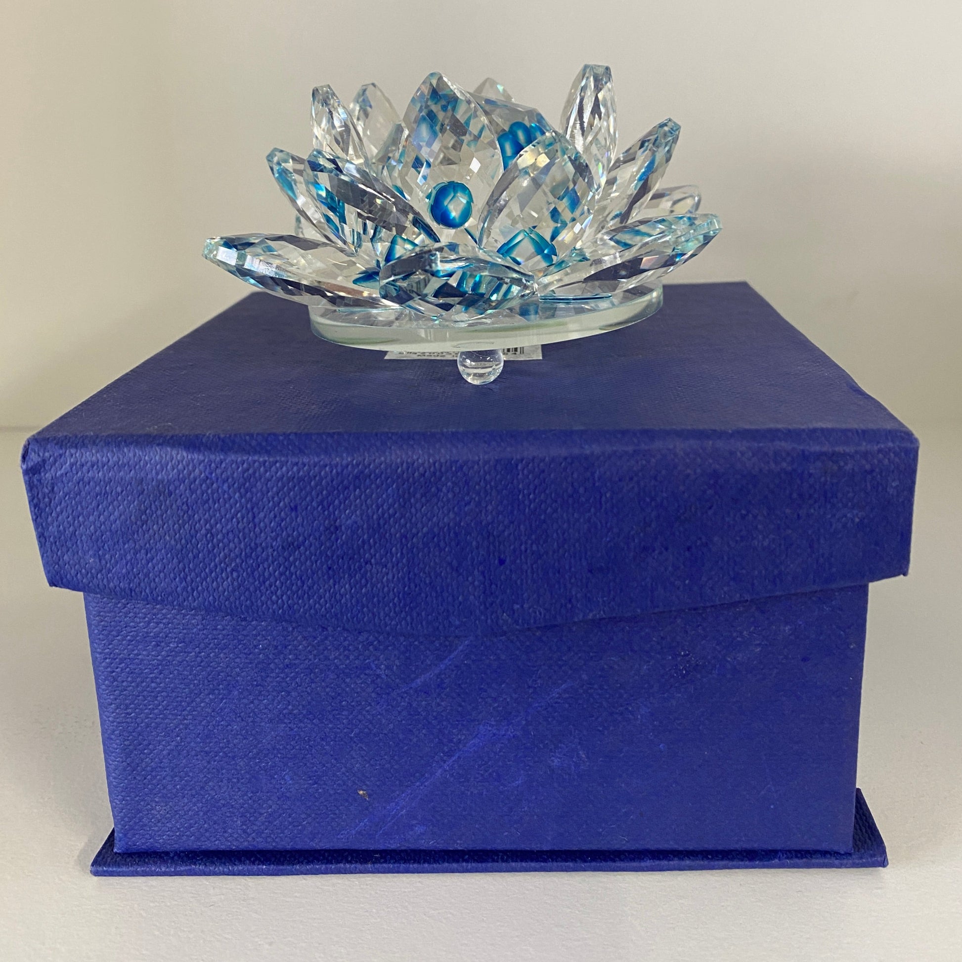 Feng Shui Crystal Lotus Flower - Blue