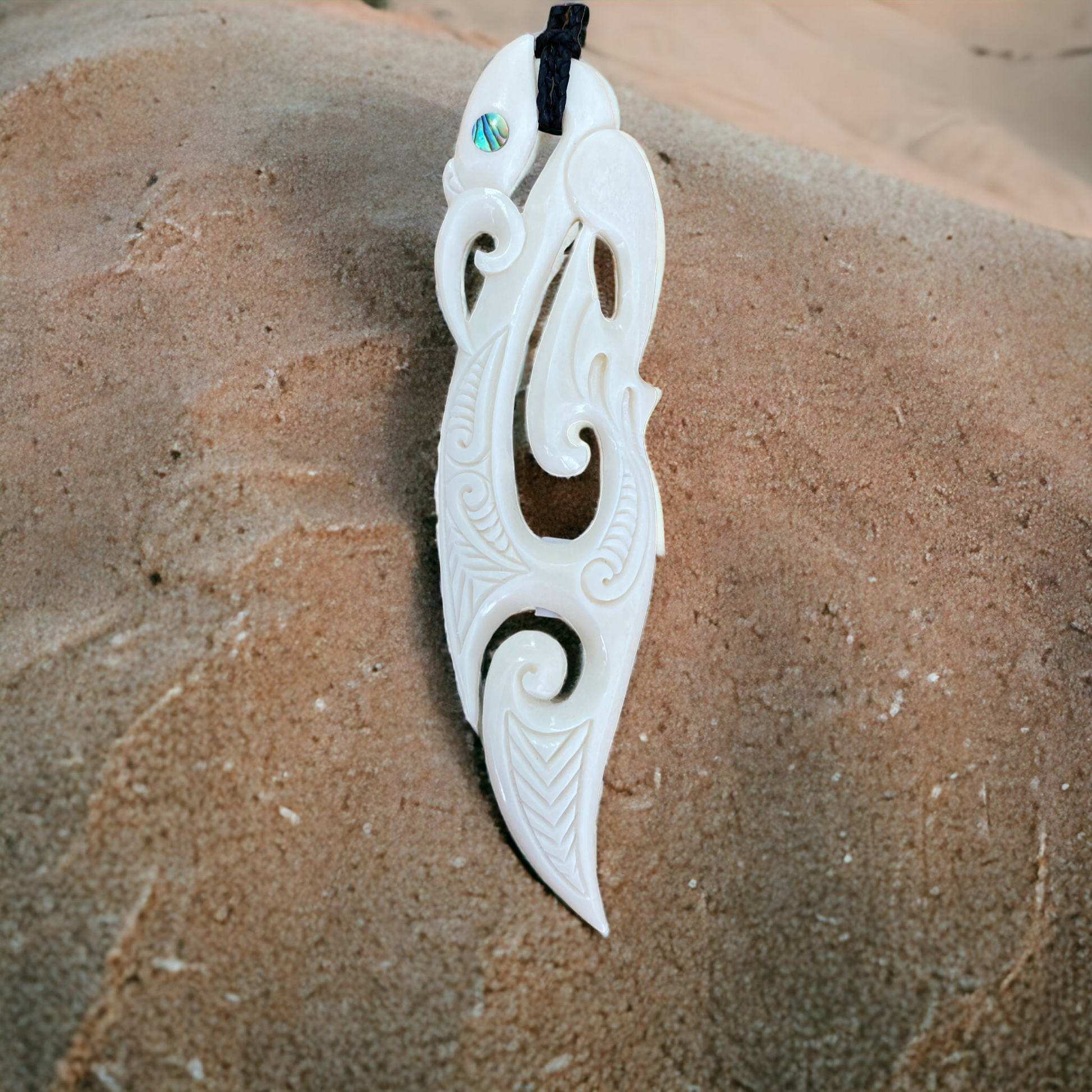 Bone Manaia Hook Pendant 