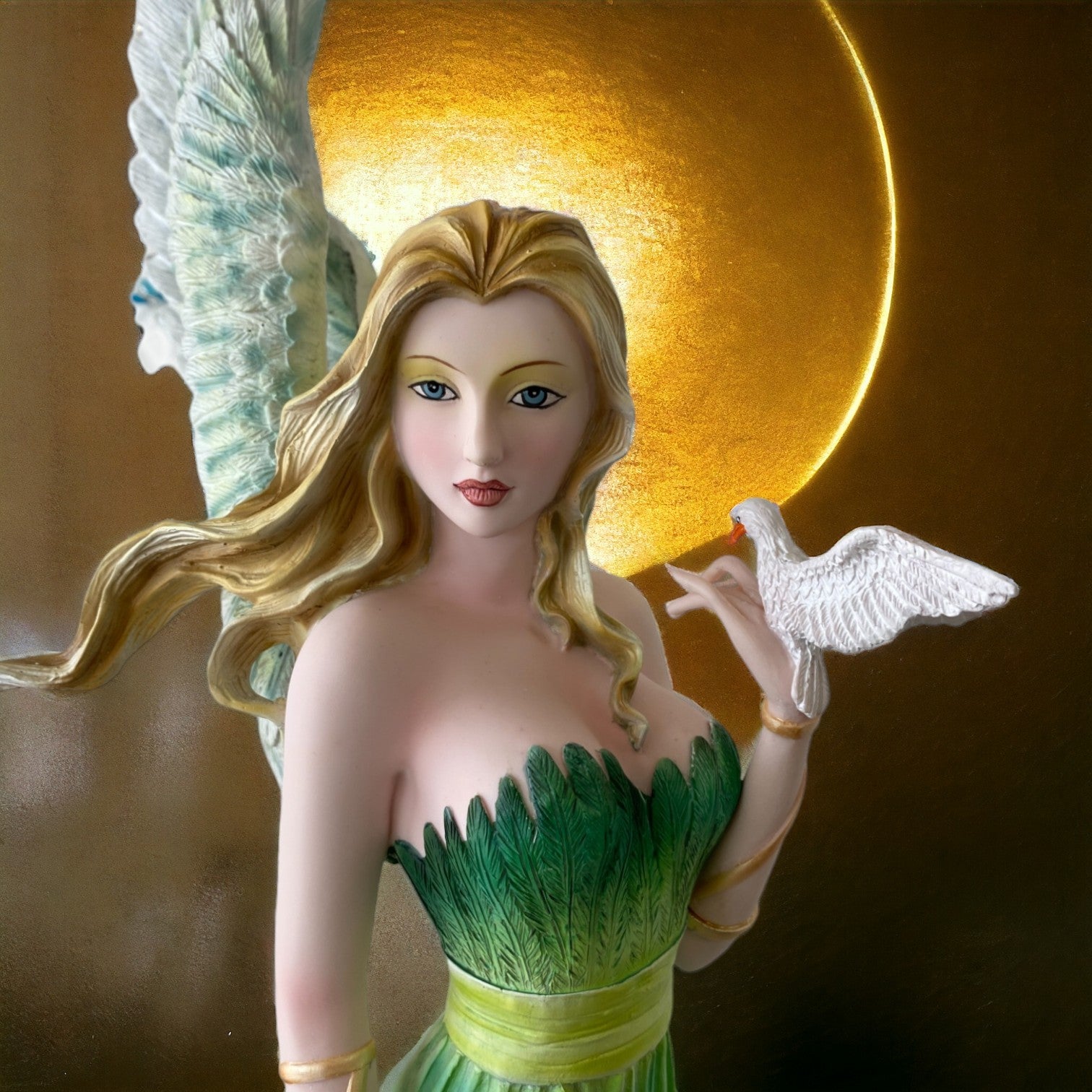 Angel with Dove Figurine