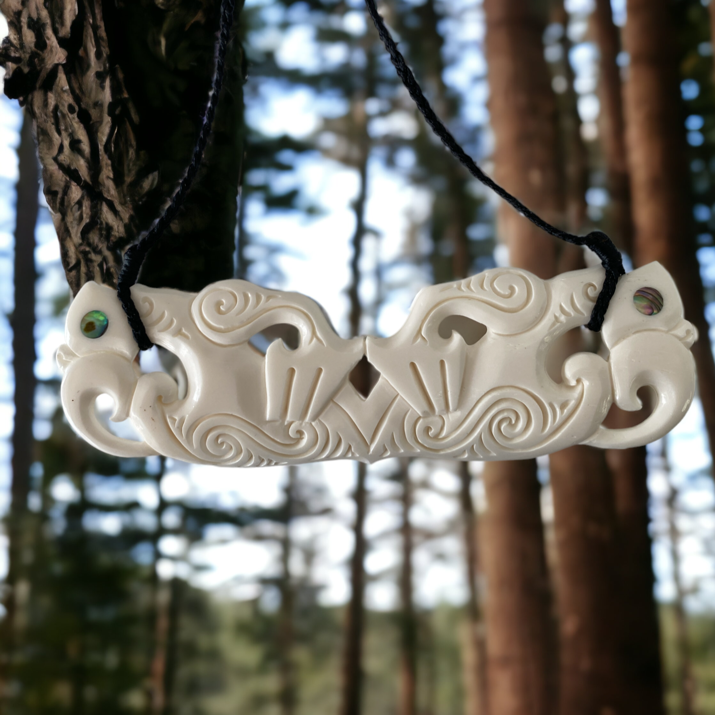 Bone Double Manaia Necklace