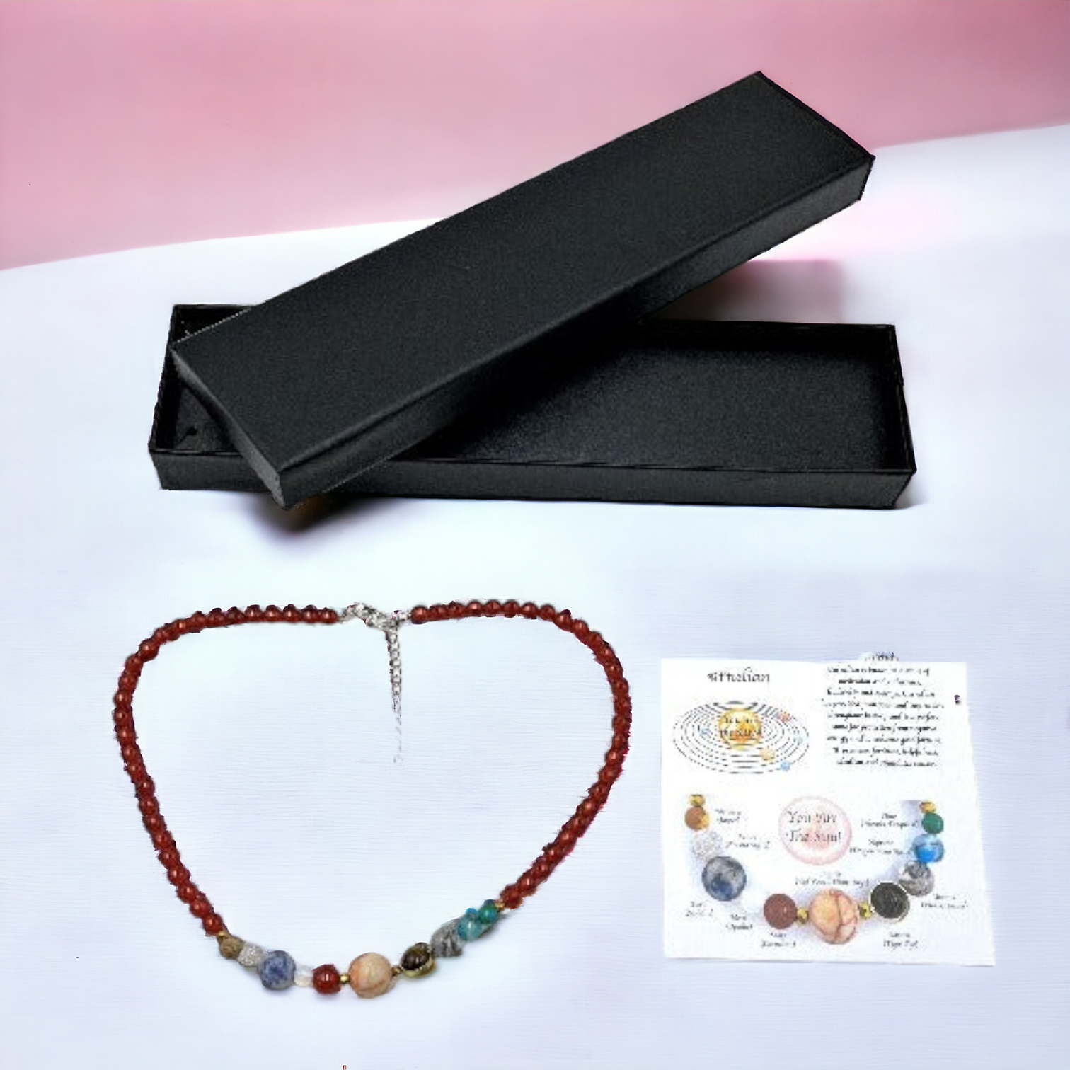 Solar System Necklace American Carnelian