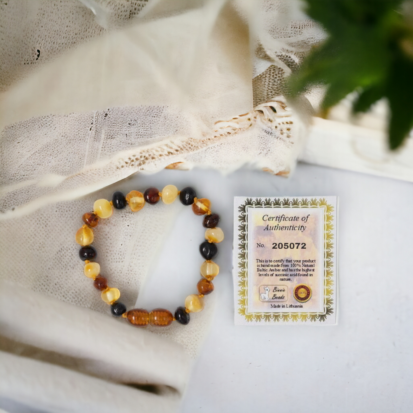 Binnie Beads Baby Amber Bracelet - Multimix