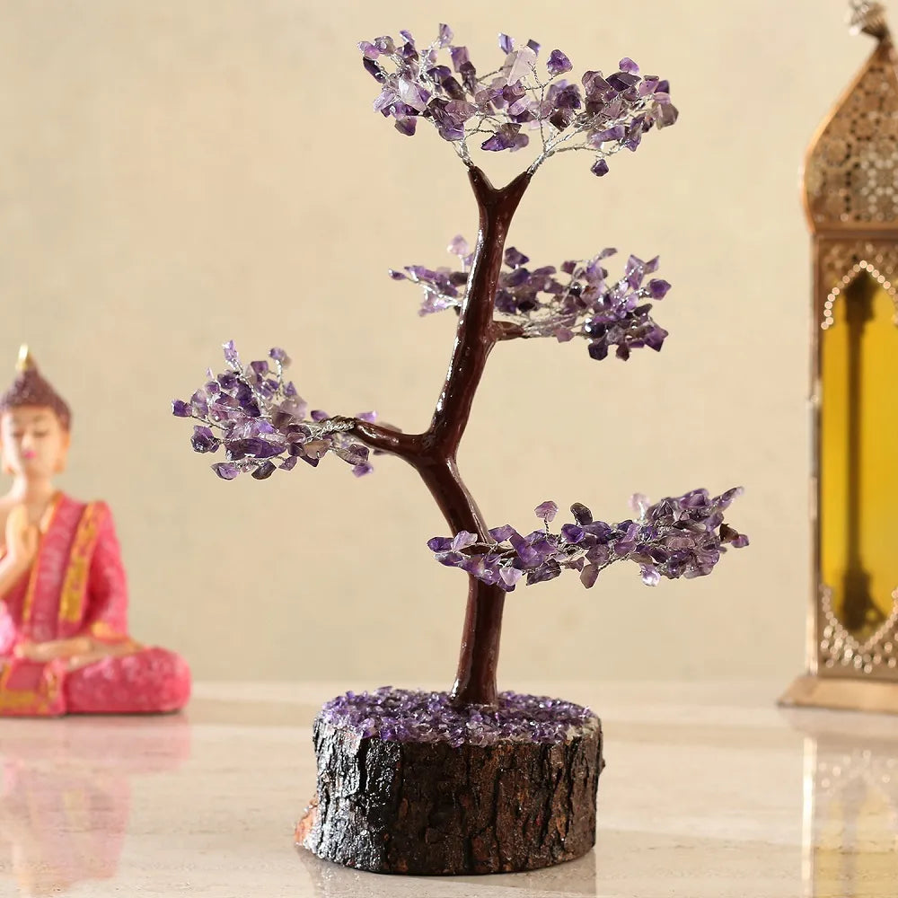 Crystal Gemstone Tree - Amethyst 30cm