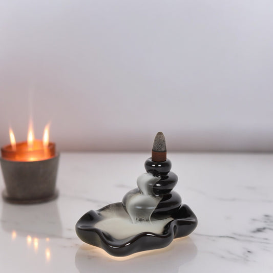 Backflow Incense Burner - Large Pebbles