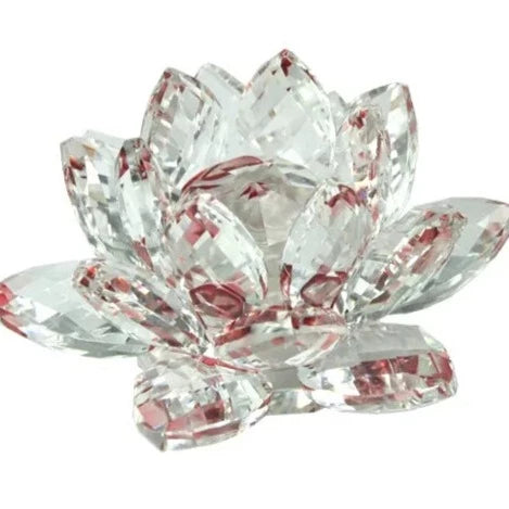 Feng Shui Crystal Lotus Flower - Red