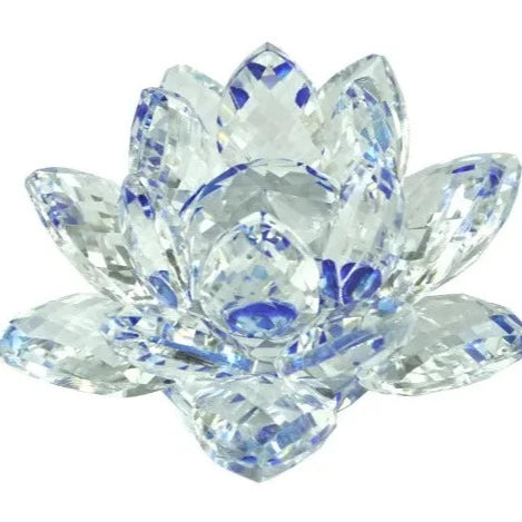 Feng Shui Crystal Lotus Flower - Blue