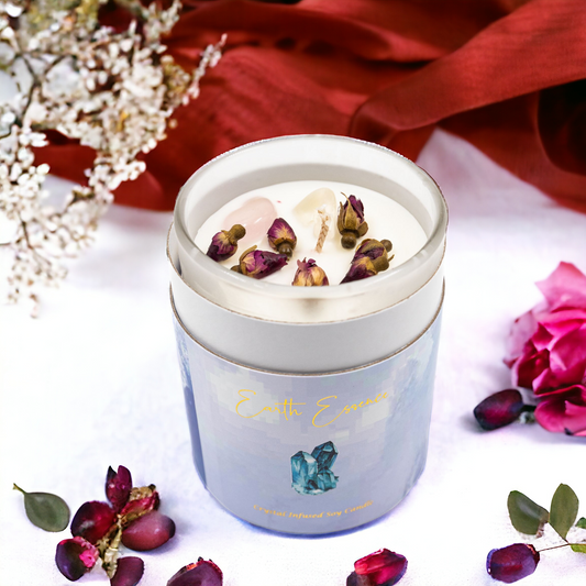 Earth Essence Crystal Soy Wax Candle - Ylang Ylang & Jasmine