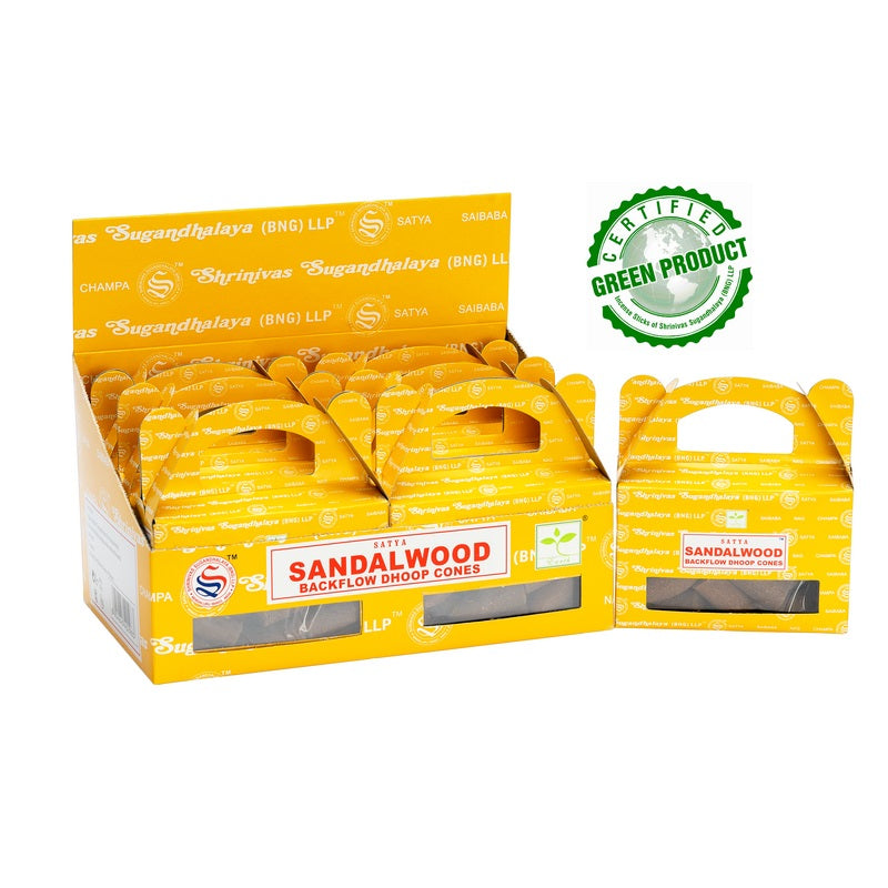 Satya Backflow Cones - Sandalwood